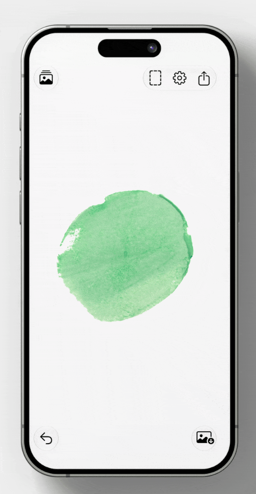 demonstration sketching of a funny face in a drawing iphone app